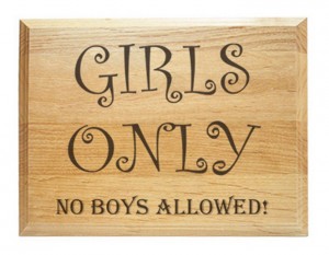 girls only sign