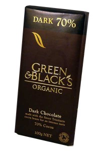 Green and Blacks Organic 70 Dark Chocolate bars