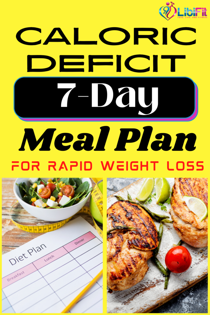 caloric deficit meals 7-day meal plan